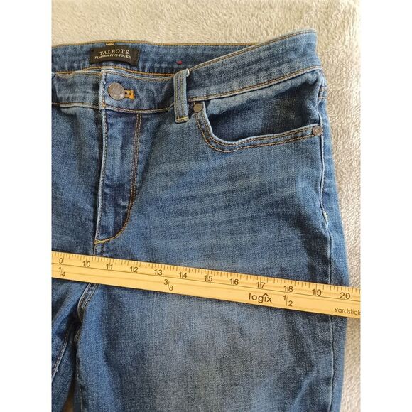 Talbots Jeans Sz 12 Flare Bootcut Wide Leg Flawless Five Pocket Blue Western - Picture 9 of 12